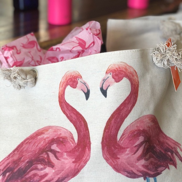 Flamingo Tote /Beach/Pool Bag - Picture 3 of 3
